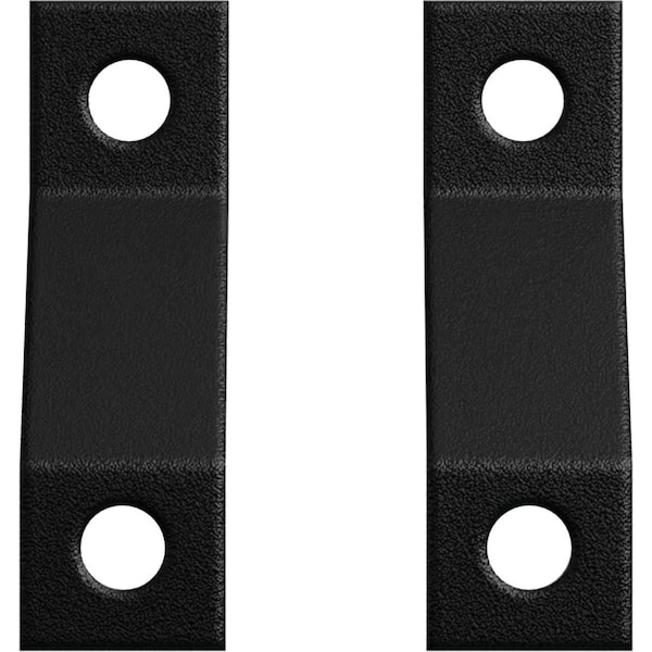 Ekena Millwork Premium Z-Brackets for Barn Door Track (set of 2), Matte Black GB6001TZMB - main